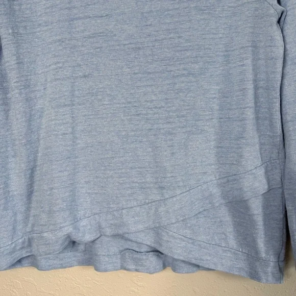 Loft blue asymmetrical hem sweatshirt top M - Picture 3 of 9